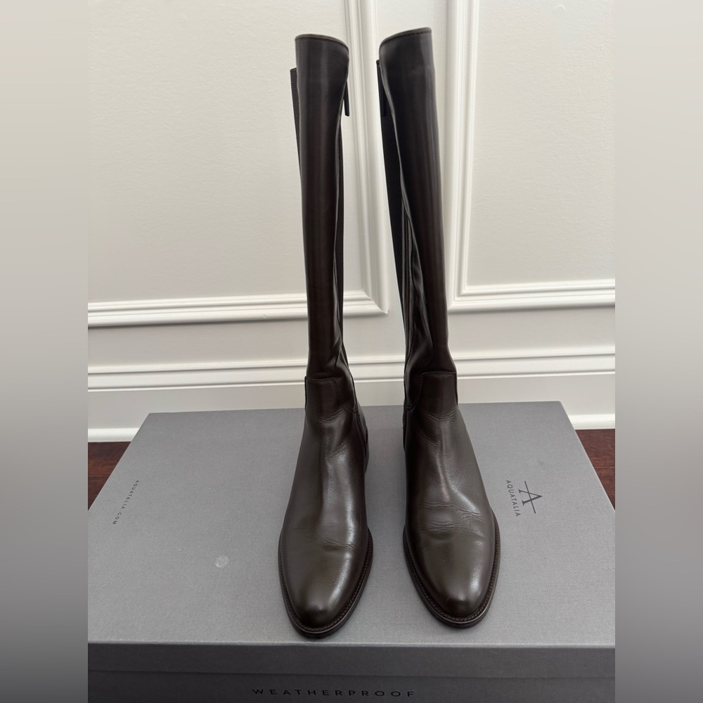 Aquatalia Dark Brown Heeled Boots